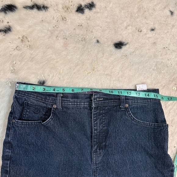 Gloria Vanderbilt High Rise Dark Wash Vintage Denim Jeans Size 12 Short - Picture 6 of 8
